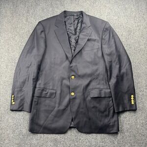 Brooks‎ Brothers Blazer Mens 45L Super 120s Loro Piana Wool USA Gold Buttons